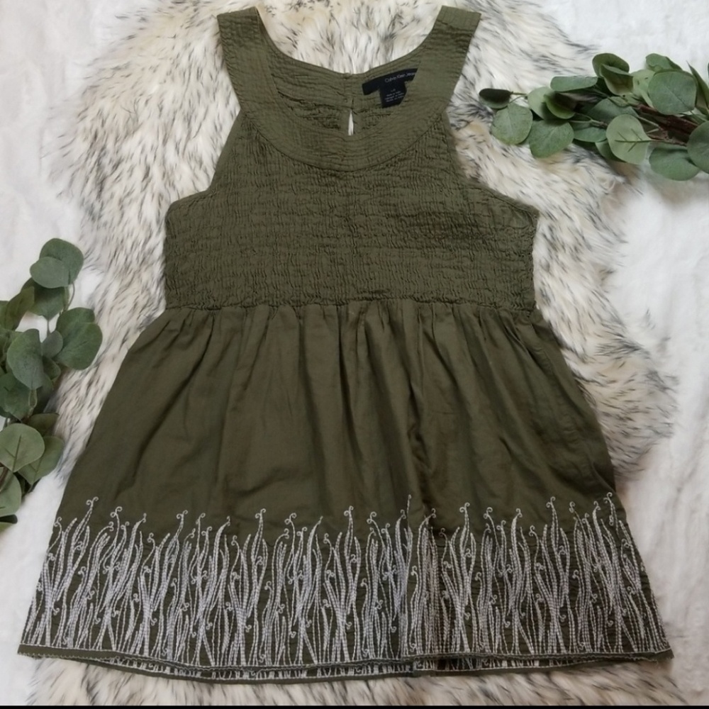 Calvin Klein Embroidered Top Size L
